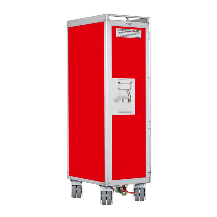 Flugzeugtrolley Uni Rot, Gebrauchtes Original aus der Luftfahrt - ausgemustert und hochwertig restau