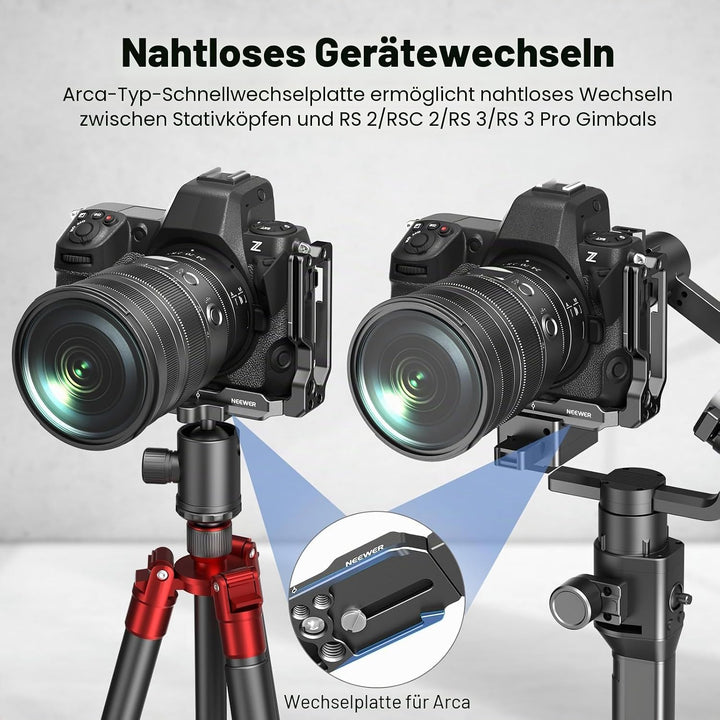 NEEWER Z8 L Platte kompatibel mit Nikon Z 8 Kamera, ausziehbare Aluminium Seitenplatte und Verdrehun