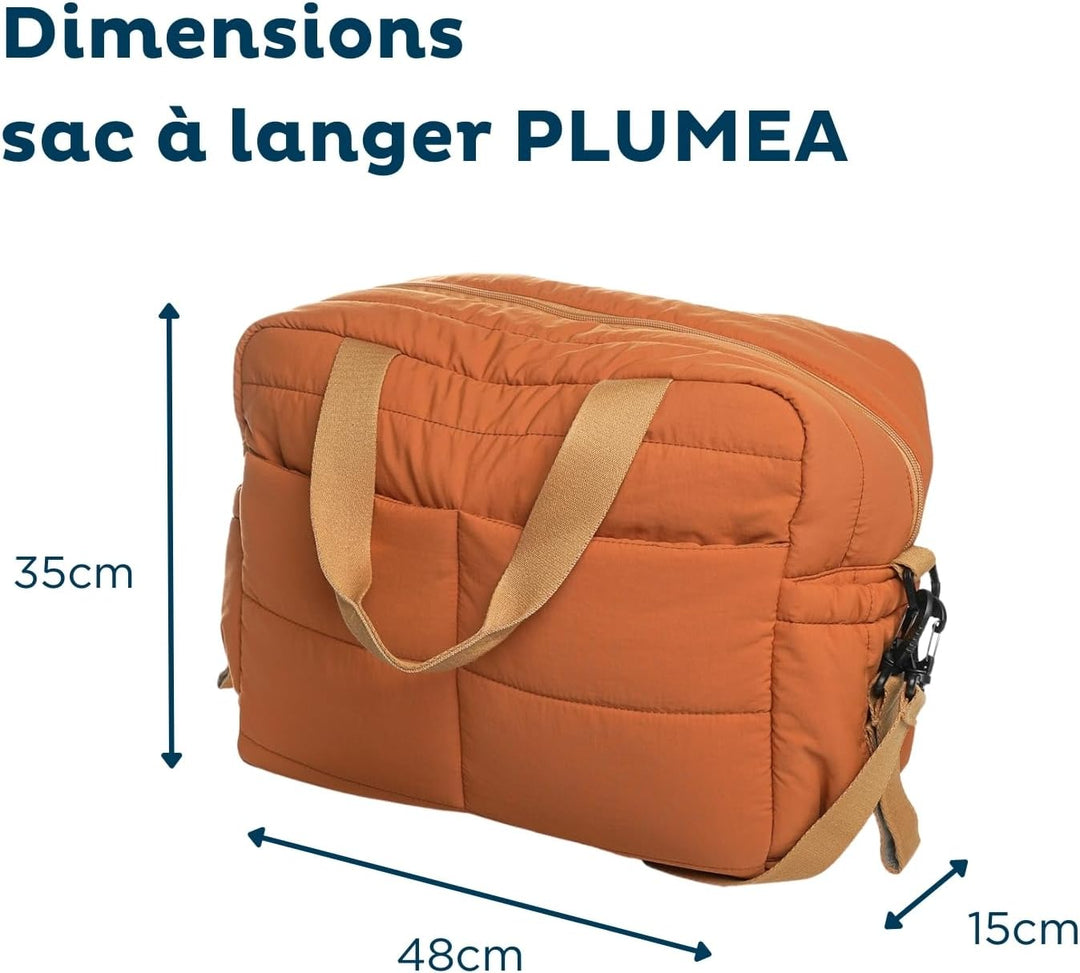 Thermobaby - Wickeltasche, gesteppt, Plumea – Tasche für Mutter und Baby – Tasche mit Wickelunterlag