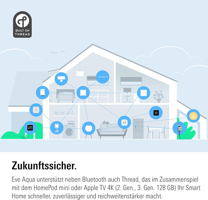 Eve Aqua - Smarte Bewässerungssteuerung per App oder Siri, automatisch bewässern, Zeitpläne, einfach