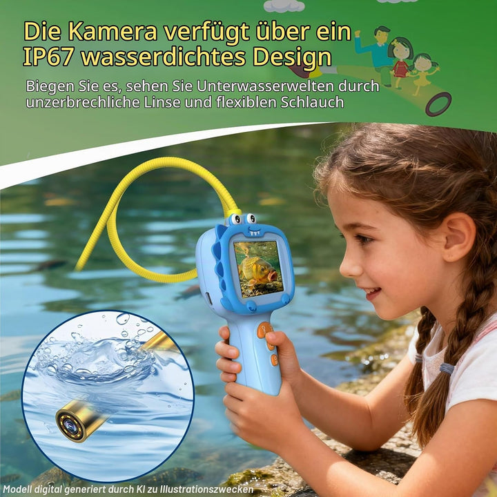 Daxiongmao Kinder-Endoskop mit Licht – pädagogisches Wissenschafts-Erkundungsspielzeug-Set, Naturakt