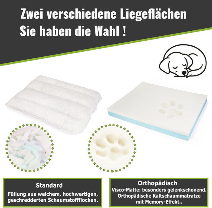 CopcoPet – orthopädisches Hundebett Emma in Wildlederoptik – Hundekörbchen mit abnehmbarem, waschbar