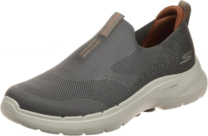Skechers Herren Go Walk 6 Sneaker 39.5 EU Taupe, 39.5 EU Taupe