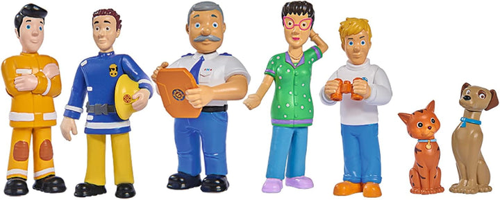 Simba 109252538 - Feuerwehrmann Sam Figuren Set, 6 Stück, 2-Fach Sortiert, es Wird nur eine Version