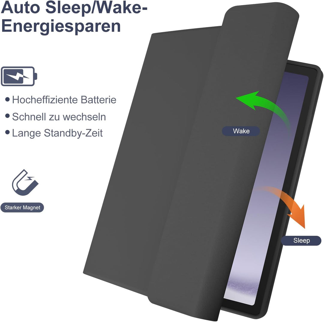 aMZCaSE Bluetooth-Tastaturgehäuse für Samsung Galaxy Tab A9+/ A9 Plus 11 Zoll 2023(SM-X210/X216/X218