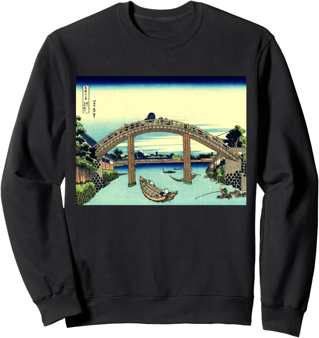 Katsushika Hokusai es Under Mannen Bridge bei Fukagawa Sweatshirt