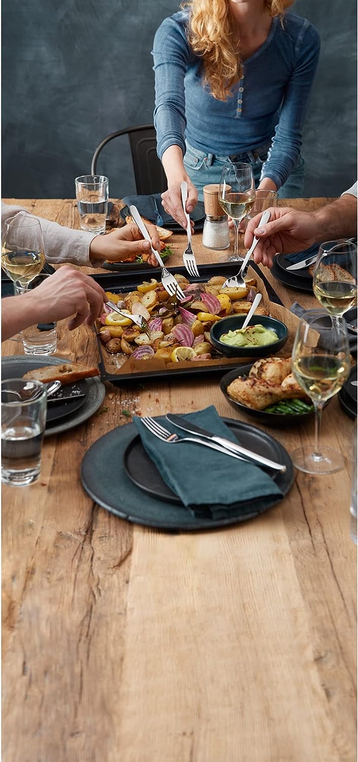 WMF Kult Plus Salatbesteck Edelstahl 23,7 cm, Salatgabel, Servierlöffel, Cromargan protect Edelstahl