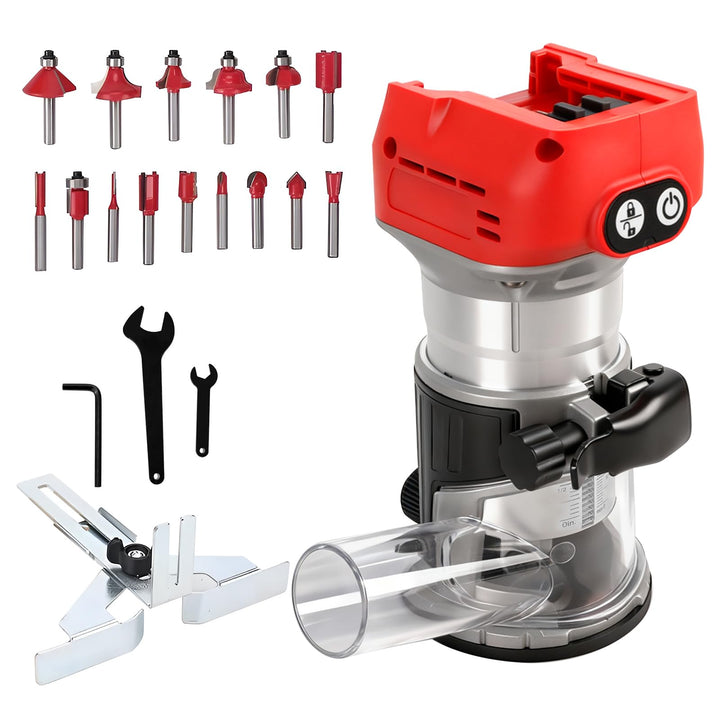 Bürstenloser kabelloser Power-Router kompatibel mit Milwaukee M18 18 V Akku, Kantenschneider Trimmer