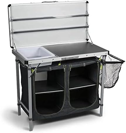 KAMPA Profi Campingküche - XL Arbeitsplatte, Spülbecken und Gewürzregal FK0001