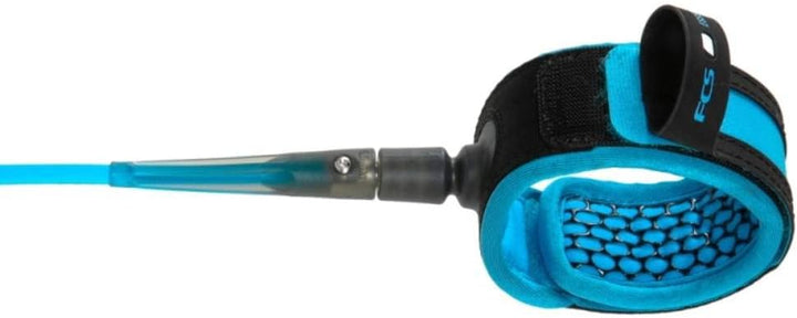 FCS Freedom Helix Leine für Shortboard, lustige Form und Longboard Surfboards 9ft0" Knöchel, blau-sc