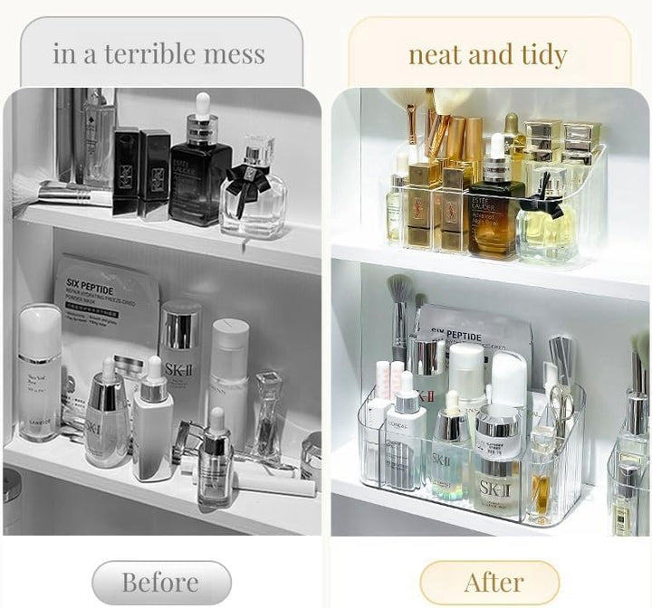 Make Up Organizer, Pinselhalter mit 7 Fächer, Transparent Badezimmer Organizer, Make up pinsel organ