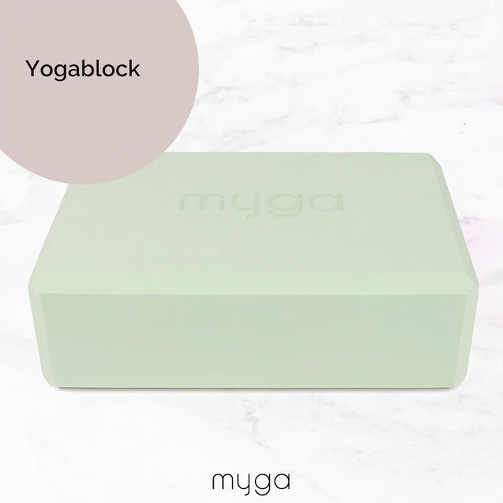 Myga Yoga Starter Kit | Komplettes Set mit Yogamatte, Yogablock & Gurt | rutschfest & Unterstützend