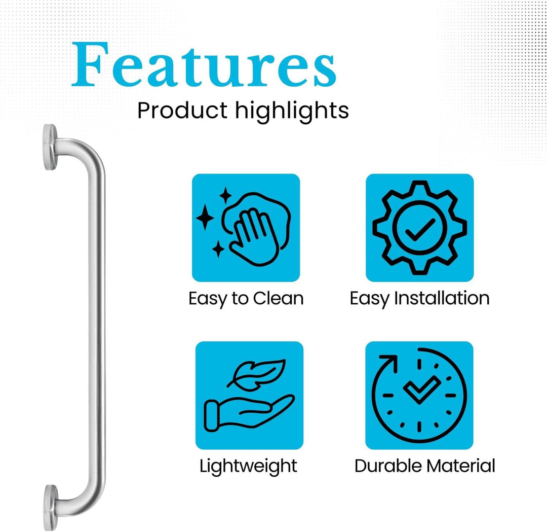 Handtuchhalter aus Edelstahl Gebürstet - Länge 40cm und 19mm Stangendurchmesser zum Bohren - Handtuc