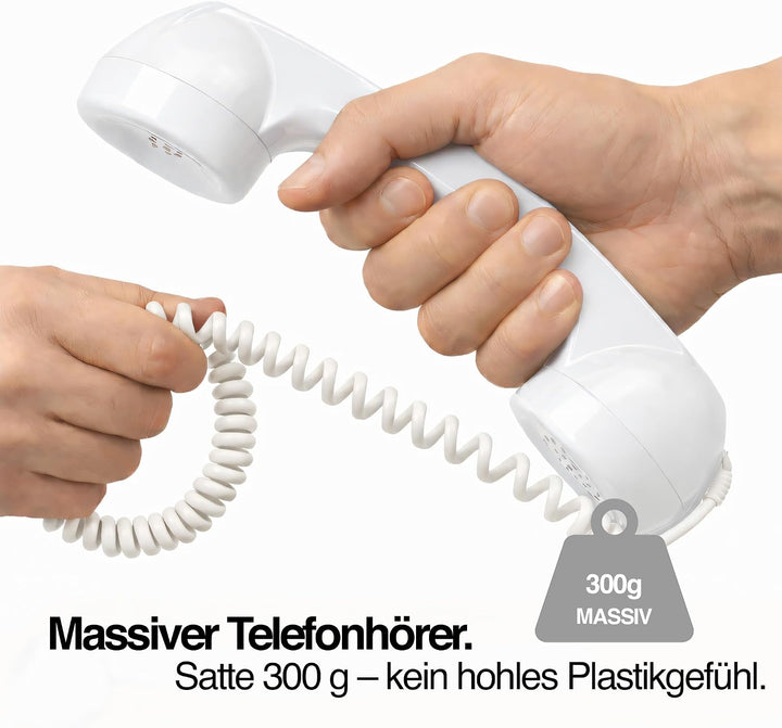 Opis Technology 60s Micro Lightning Edition Retro-Telefonhörer für iPhone 7 bis 14, inkl. MFi-zertif