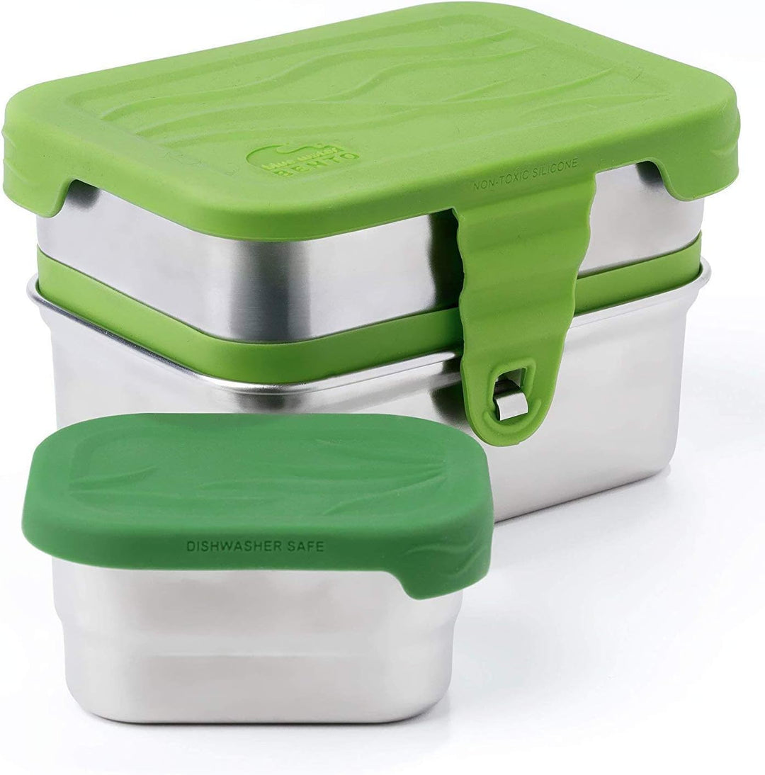 Ecolunchbox 3-in-1 Auslaufsichere Edelstahl Bento Box Spritzbox (1) 1 EA, 1 EA