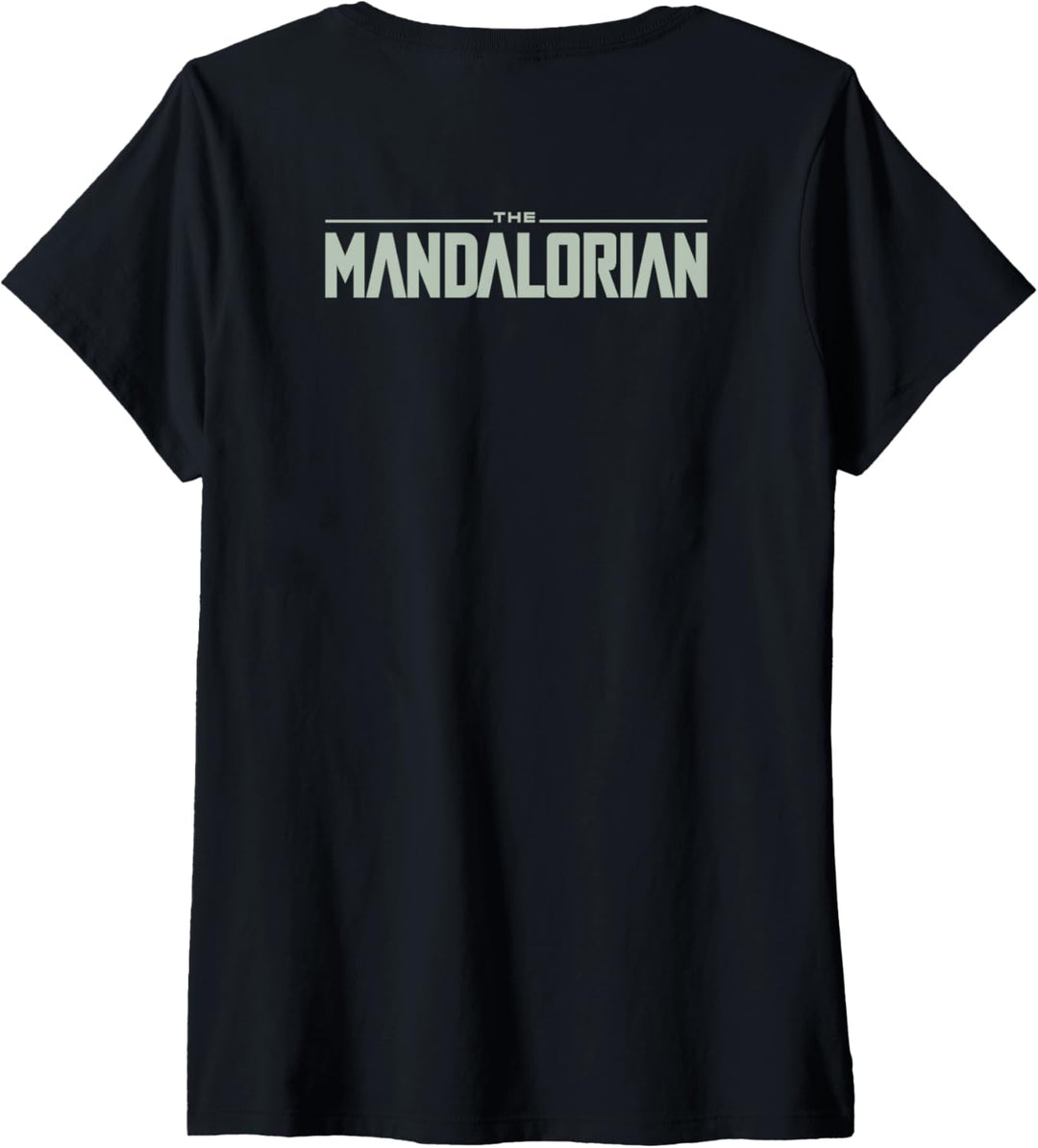 Star Wars The Mandalorian The Child Faded Circle Portrait T-Shirt mit V-Ausschnitt
