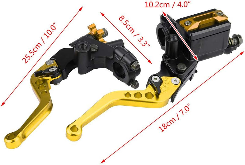 Hauptbremszylinder-Reservoirhebel für Motorradbremskupplung 1 Paar 22 mm (7/8Inch) Universal für Aut