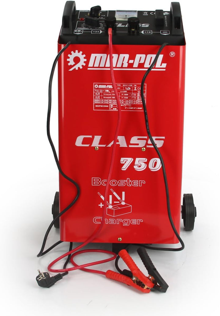 Auto-Ladegerät mit Startfunktion | 60-900 Ah | 12-24V | Startstrom 400A/12V, 700A/24V | mit Rädern