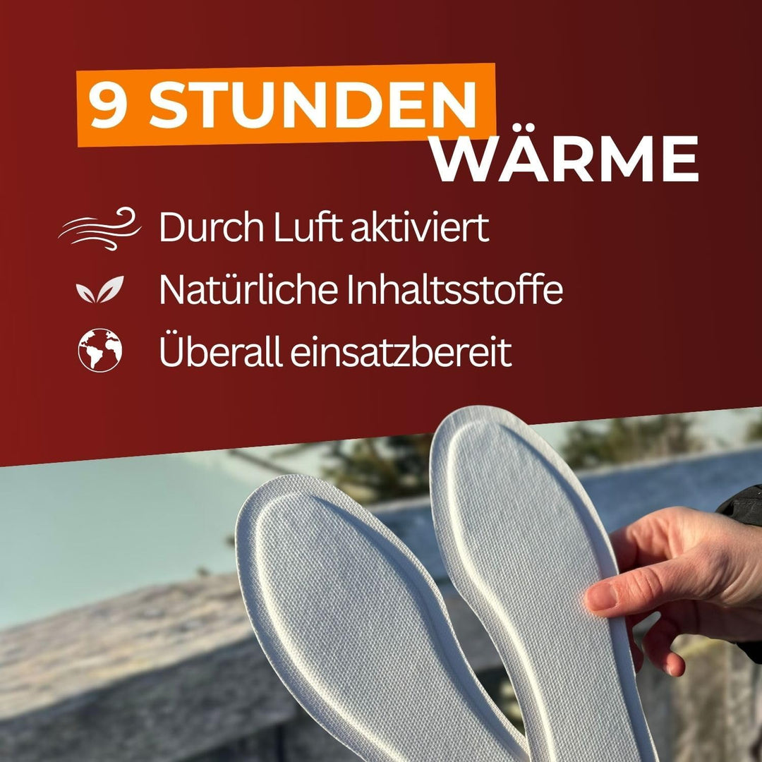 THERMOPAD Sohlenwärmer (Einlegesohle) – DAS ORIGINAL: 30 Paar Wärmepads für 8 Stunden Wärme I Sofort