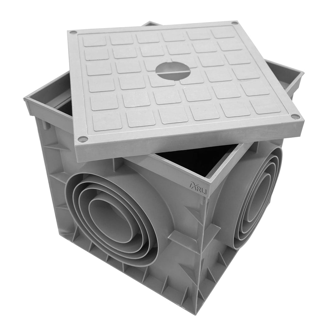 ARLI Revisionsschacht 200 x 200 x 200 mm Kontrollschacht mit Deckel - Hochwertiger Wartungsschacht f