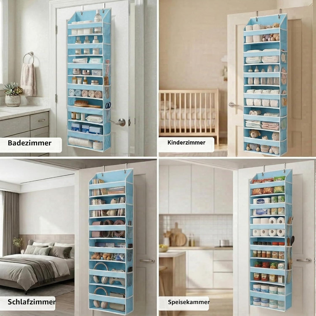 HOMELUX THEORY 1 Stück robuster Tür-Organizer, 140 x 35,6 x 17 cm, 6 grosse Front- und 12 Seitentasc