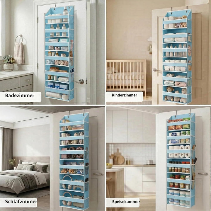 HOMELUX THEORY 1 Stück robuster Tür-Organizer, 140 x 35,6 x 17 cm, 6 grosse Front- und 12 Seitentasc