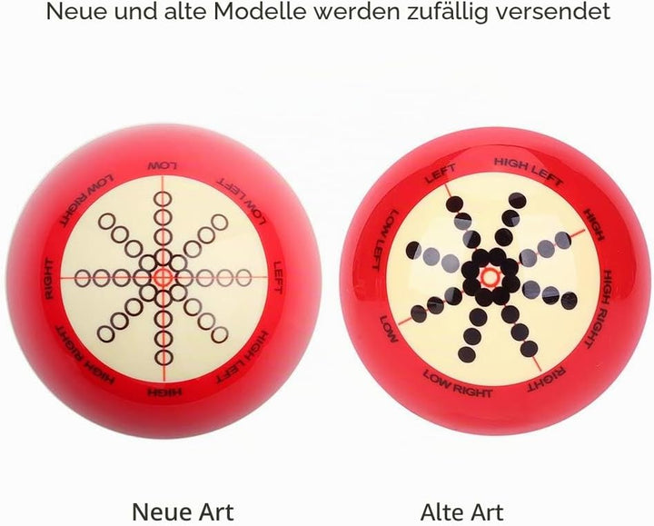 Ejoyous Cue Bälle Billard, Tragbarer Billardkugel mit Standardlinien und Punkten Training Assistent