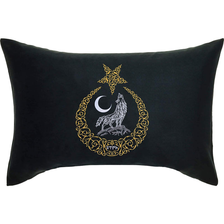 Türkei Wappen mit Wolf PREMIUM Kissen mit Füllung Fahne Türkei Flagge Dekokissen Zierkissen Mond und