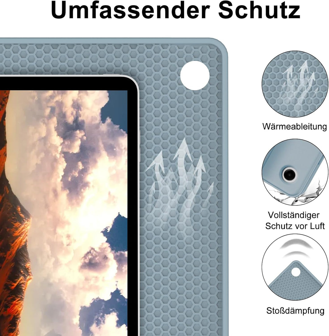 Tastatur Hülle für Samsung Galaxy Tab A9 8.7'' 2023, QWERTZ Deutsches Tastatur Magnetische Wireless