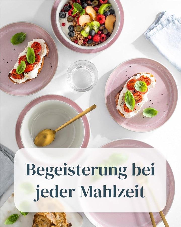 Steingut kleine Kaffeetassen 6 Personen Ibiza TESTSIEGER, Traumhaftes Mediterranes Steingut Tassen S