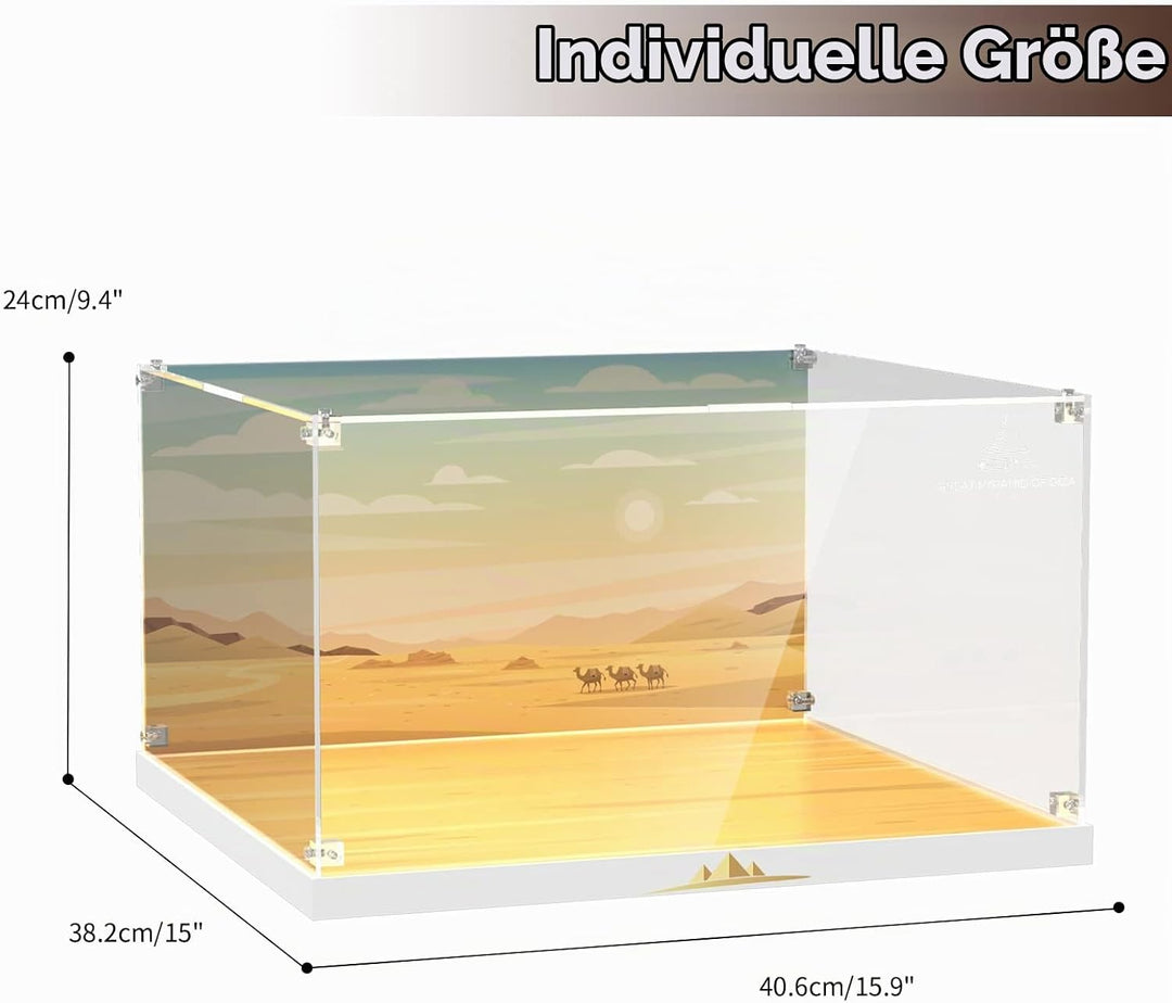 cooldac Acryl Vitrine Box für Lego 21058 Cheops-Pyramide , staubdicht Transparent Clear Display Box