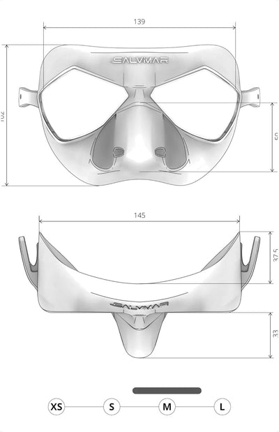 SALVIMAR Incredibile Tauchmaske Einheitsgrösse clear/clear, Einheitsgrösse clear/clear