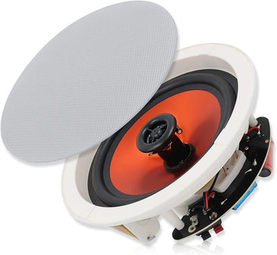 Herdio 6.5 Zoll Deckenlautsprecher, 300 Watt 2-Wege Stereo Einbaulautsprecher, Bündige Montage Sound