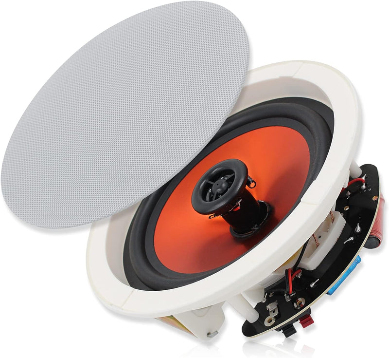 Herdio 6.5 Zoll Deckenlautsprecher, 300 Watt 2-Wege Stereo Einbaulautsprecher, Bündige Montage Sound