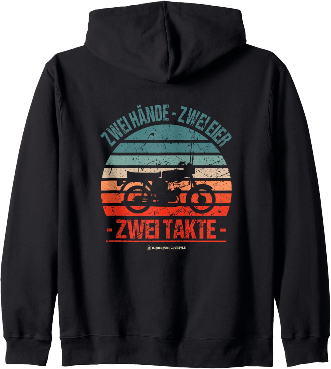Zwei Hände Zwei Eier Zwei Takte Schwalbe Moped S51 Zweitakt Kapuzenjacke