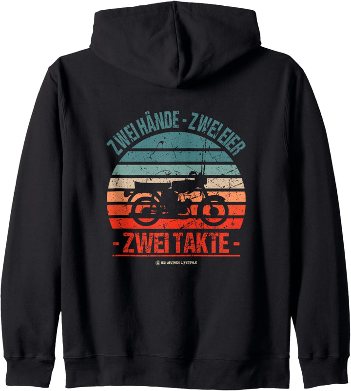 Zwei Hände Zwei Eier Zwei Takte Schwalbe Moped S51 Zweitakt Kapuzenjacke