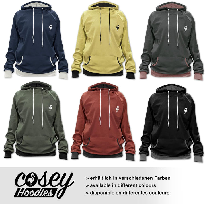 cosey Herren Hoodie Kapuzen-Pullover Sweater REG FIT S Blau, S Blau