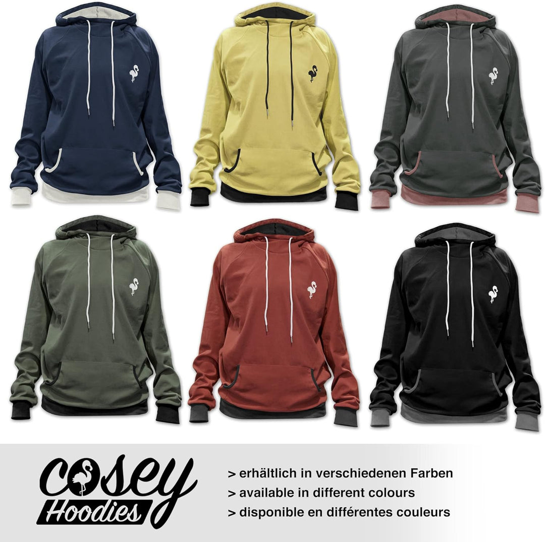 cosey Herren Hoodie Kapuzen-Pullover Sweater REG FIT S Gelb, S Gelb