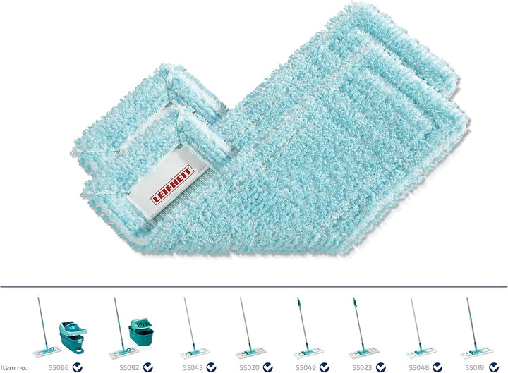 Leifheit 5er Set Wischbezug Profi XL super Soft für Sensible Böden, Bodenwischer mit Spezialfasern,