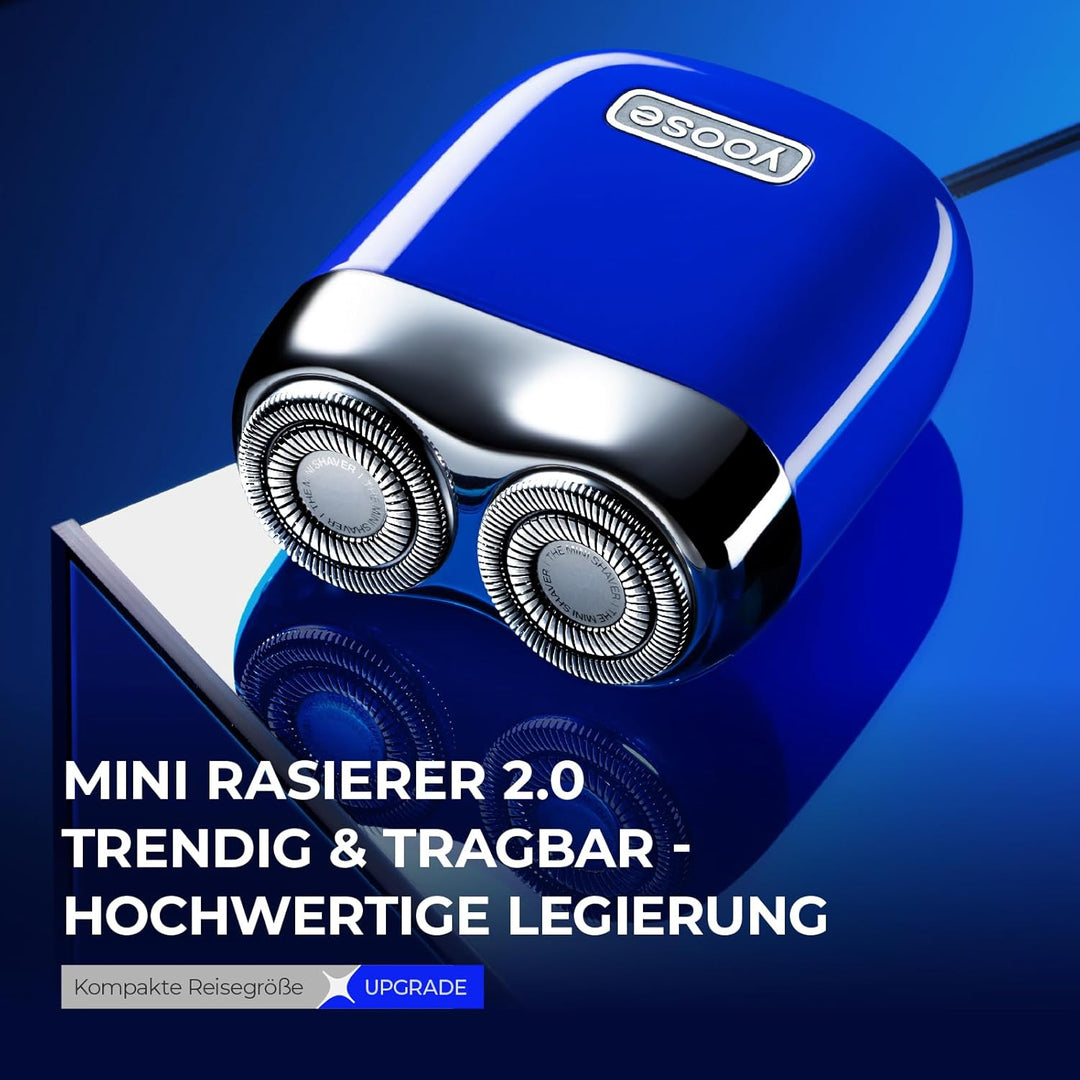 yoose Rasierer Herren Elektrisch, Tragbarer Rasierer Herren (Nass/Trocken), IPX7 wasserdicht mit USB