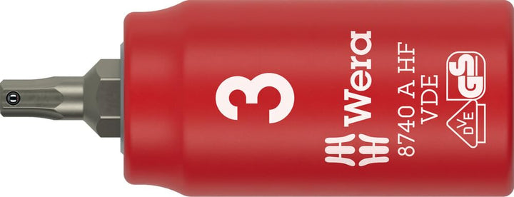 Wera 05005900001 8740 A VDE HF Zyklop Bitnuss, isoliert, mit 1/4"-Antrieb, mit Haltefunktion für Inn