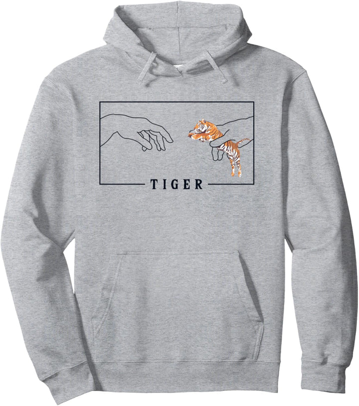 Michelangelo Creation of Adam Tiger Sibirischer Tiger Pullover Hoodie