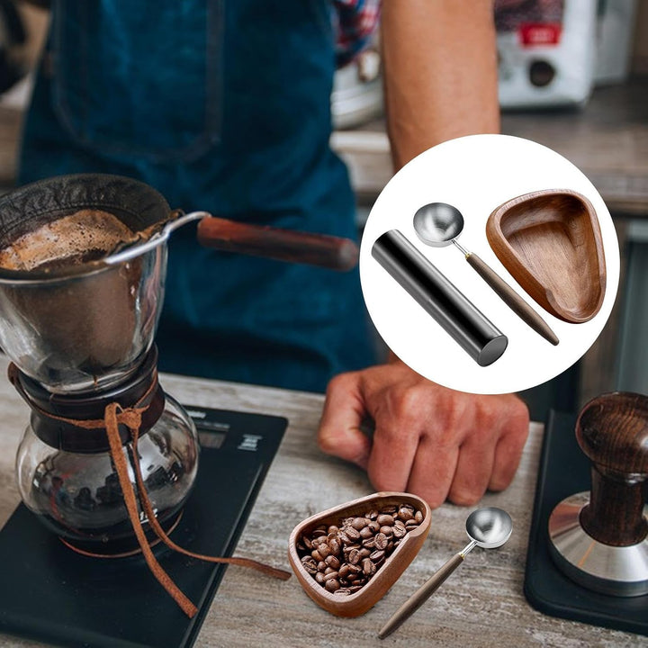 Dosing Cup, Wood Tray, Precise Brewing Accessory Including Spray Bottle and Spoon, Calibrated Design