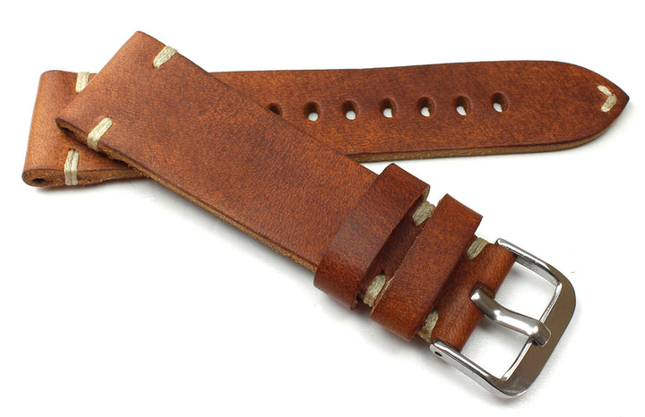 Sulla RIOS 1931 Herren Leder Deutsch Uhrenarmband Vintage 24 mm Pilot braun
