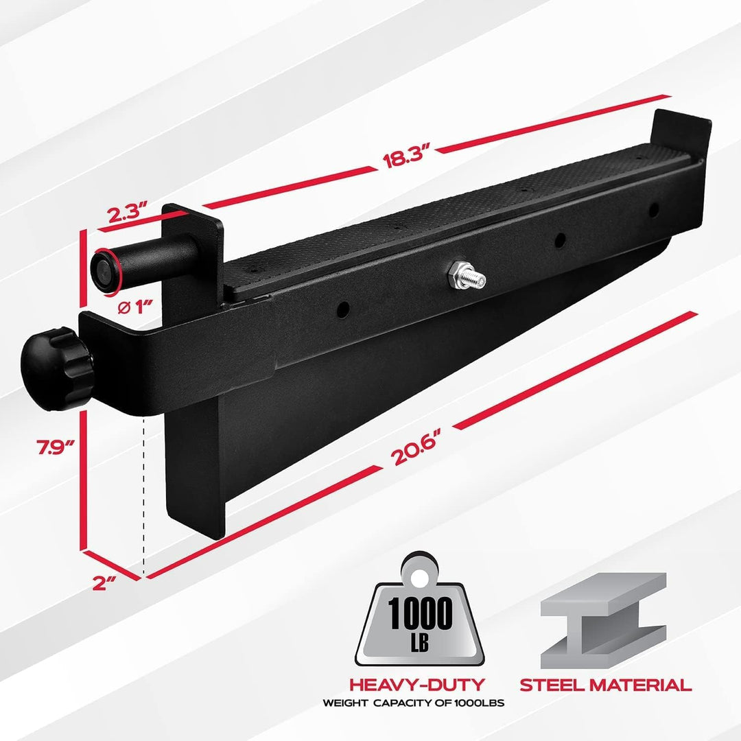 Yes4All Premium Barbell Safety Squat Bar Attachment - 1,000 LBS (453 kg) Capacity Squat Rack Spotter