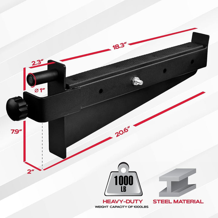 Yes4All Premium Barbell Safety Squat Bar Attachment - 1,000 LBS (453 kg) Capacity Squat Rack Spotter