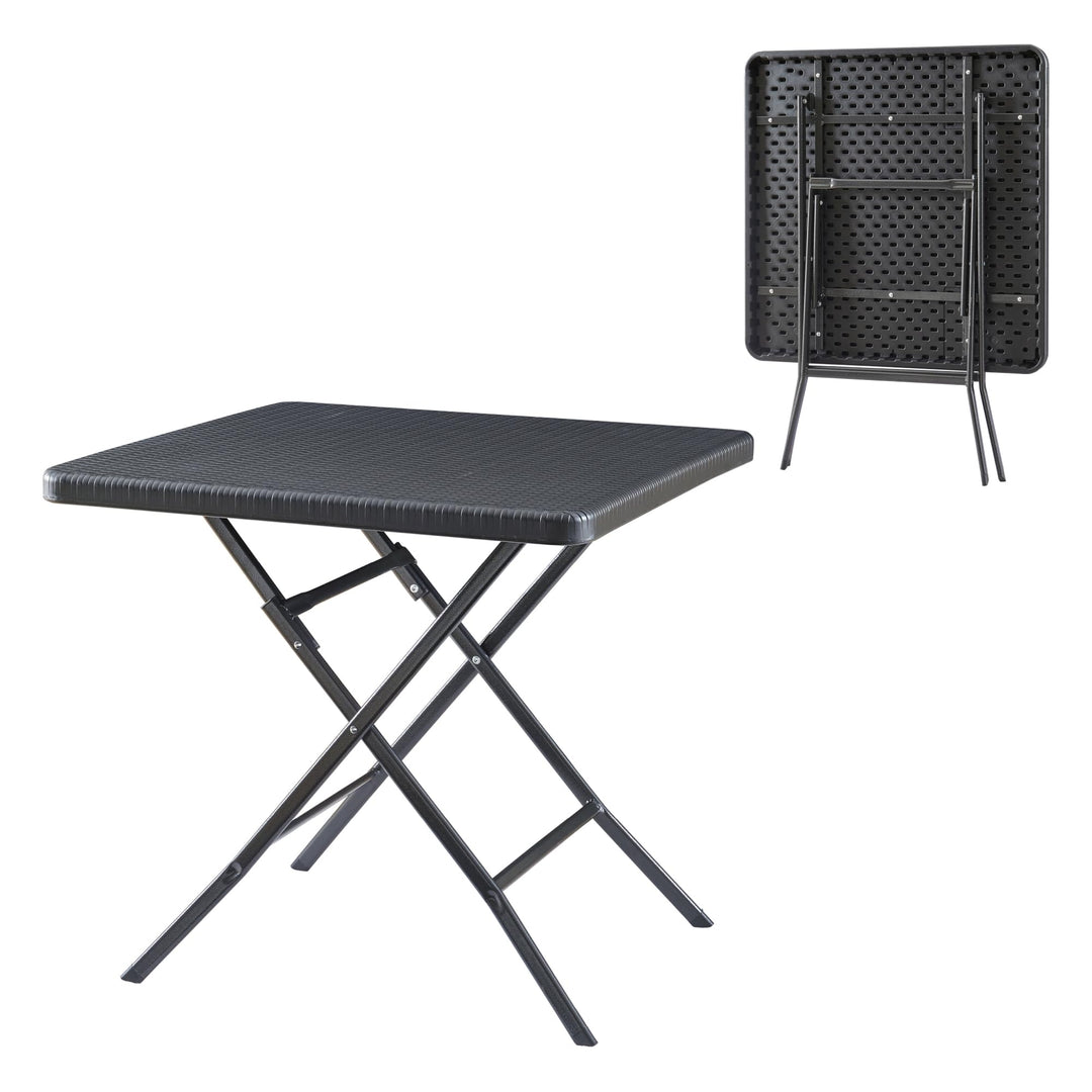 [en.casa] Klapptisch Mark Gartentisch Campingtisch klappbar 78 x 78 x 74 cm quadratisch Picknicktisc