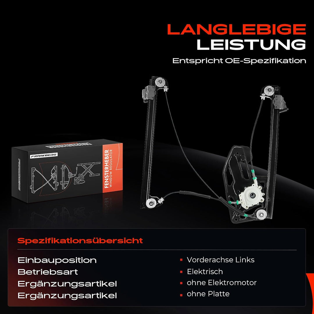 Frankberg elektrisch Mit motor 4/5-Türer Vorne Links Kompatibel mit 7er E38 725 728 730 735 740 750