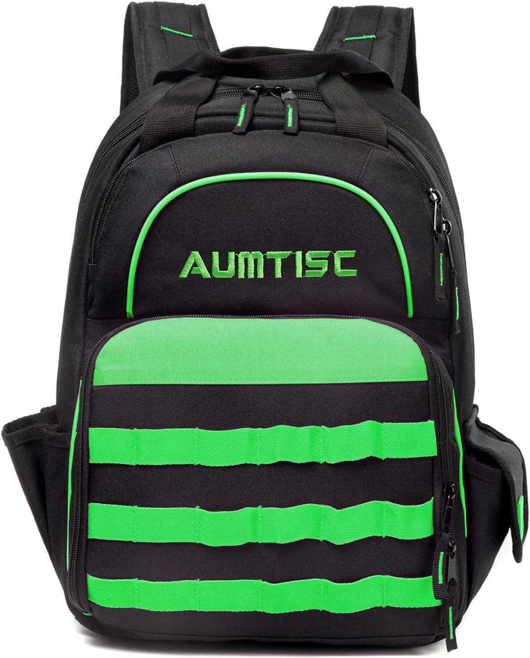 AUMTISC Werkzeug-Rucksack, strapazierfähig, für Baustellen, Werkzeugtasche mit Mehrzwecktasche, für