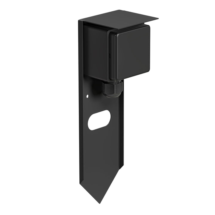 ledscom.de Garten Steckdosensäule PIWI mit Erdspiess für aussen, IP44, 1-fach, Edelstahl, schwarz, e